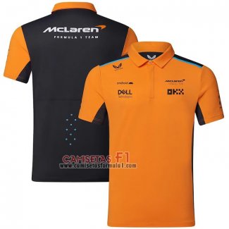 Polo del Mclaren F1 2023 Negro Naranja