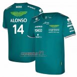 Camiseta Aston Martin Racing F1 Nino NO.14 2023 Verde